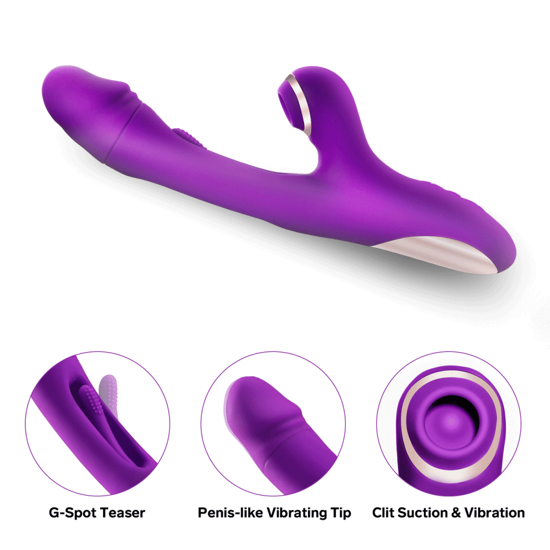 Royal Flapping Clitoral Suction Dildo